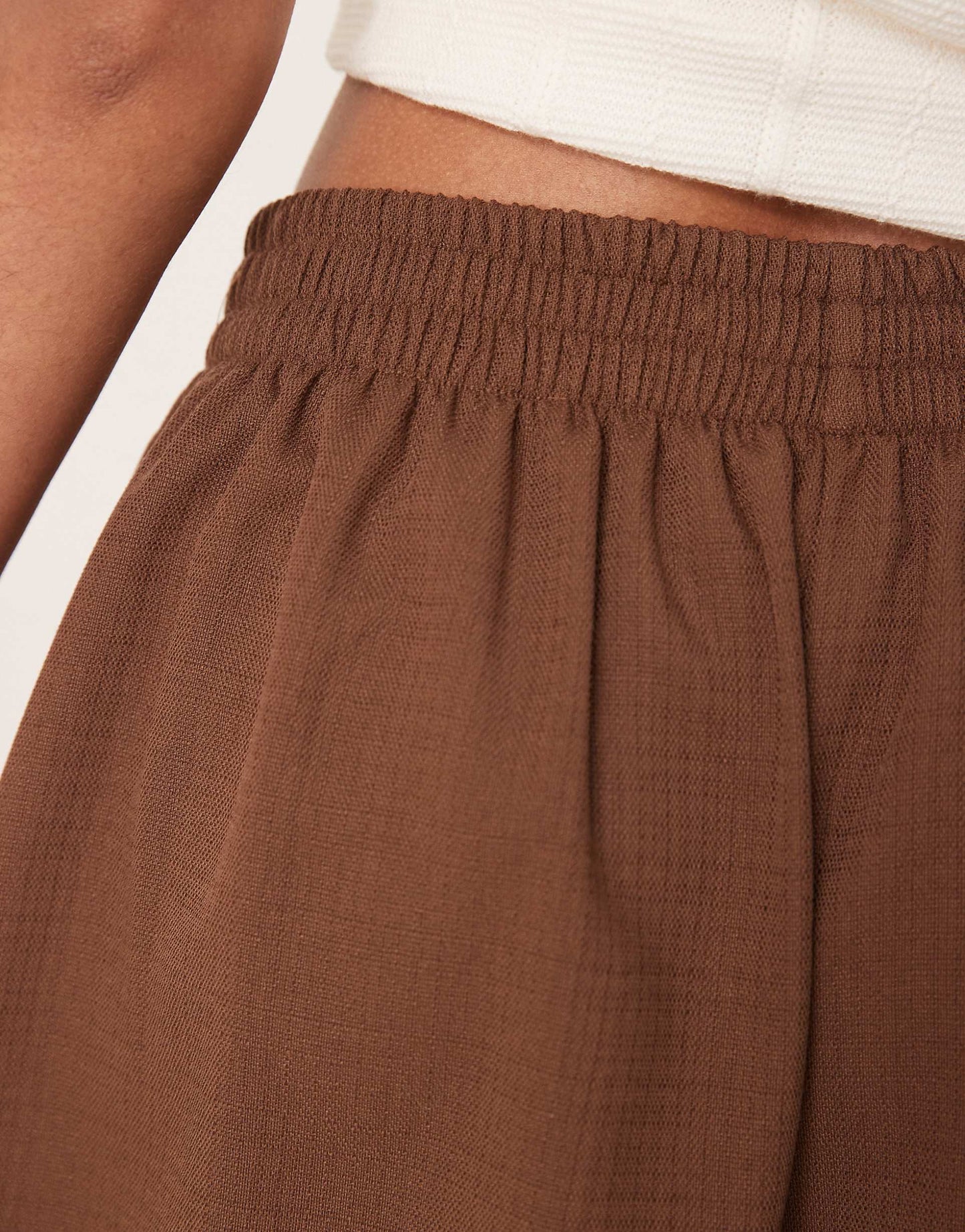 Tailored Linen Look Boxer Shorts