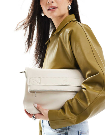Fold Over Clutch Bag With Crossbody Strap