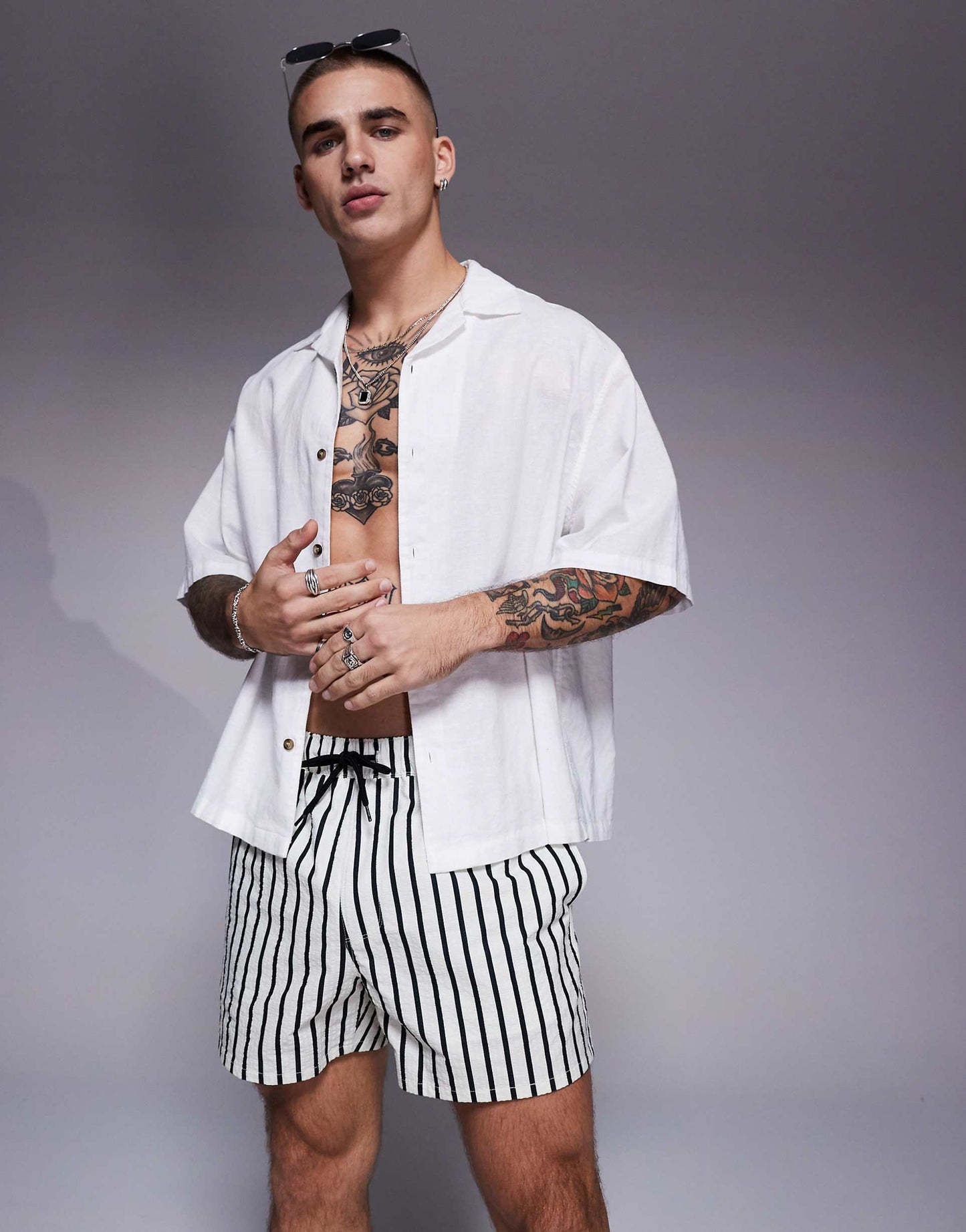 Seersucker Swim Shorts