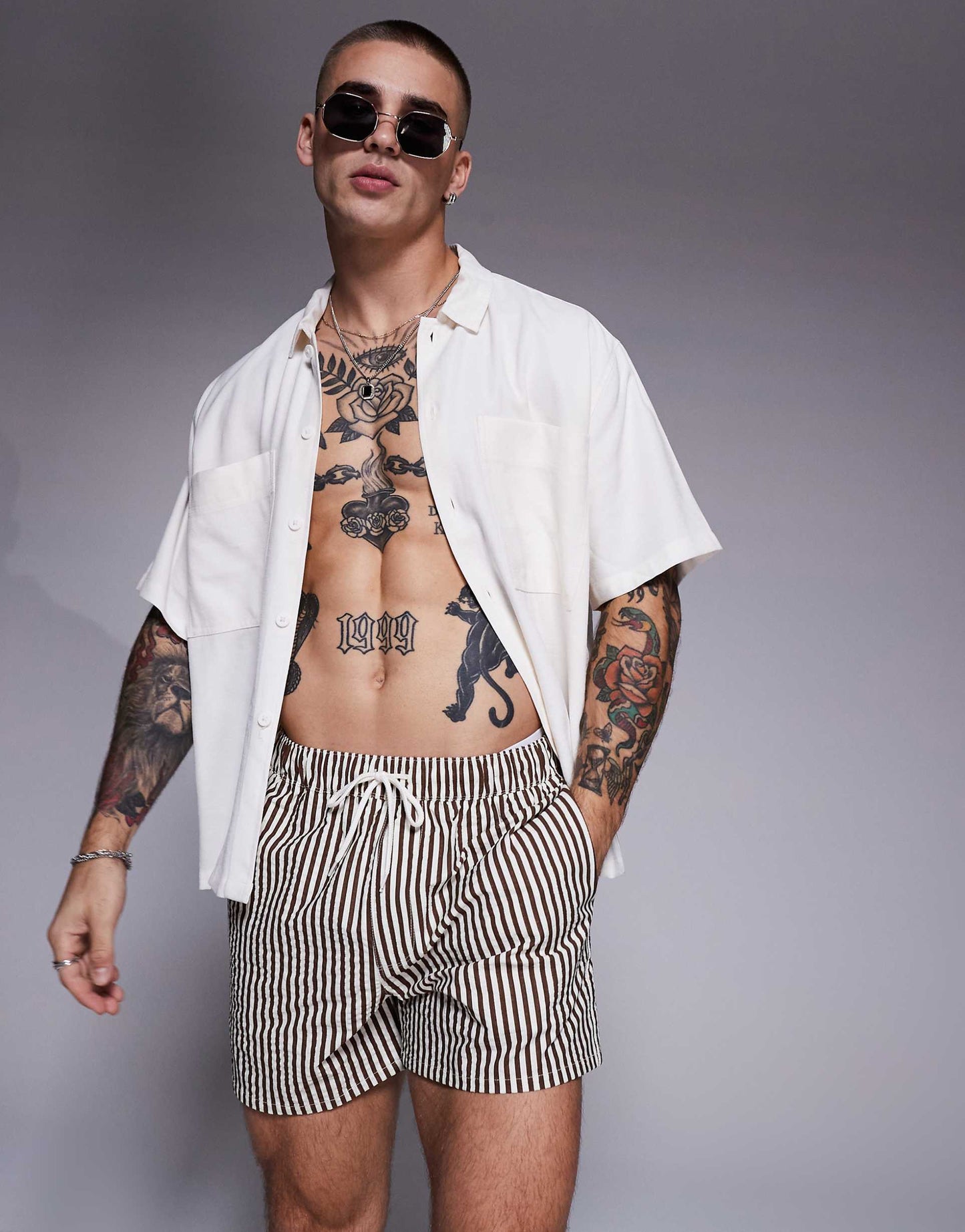 Seersucker Swim Shorts