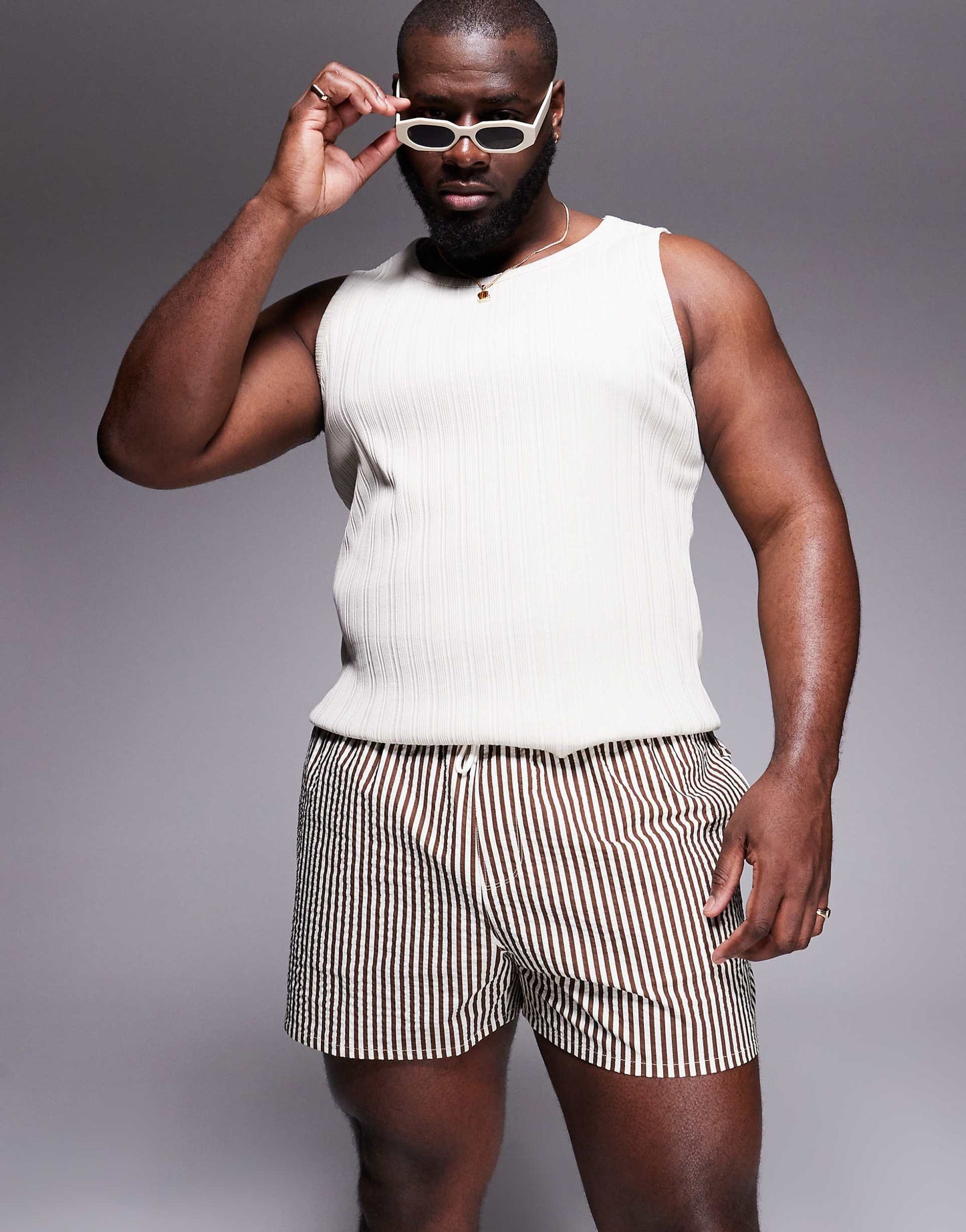 Seersucker Swim Shorts