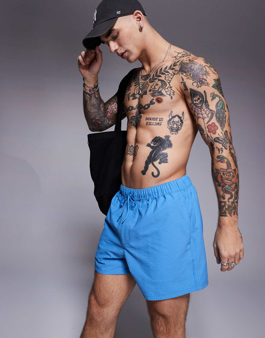 Seersucker Swim Shorts