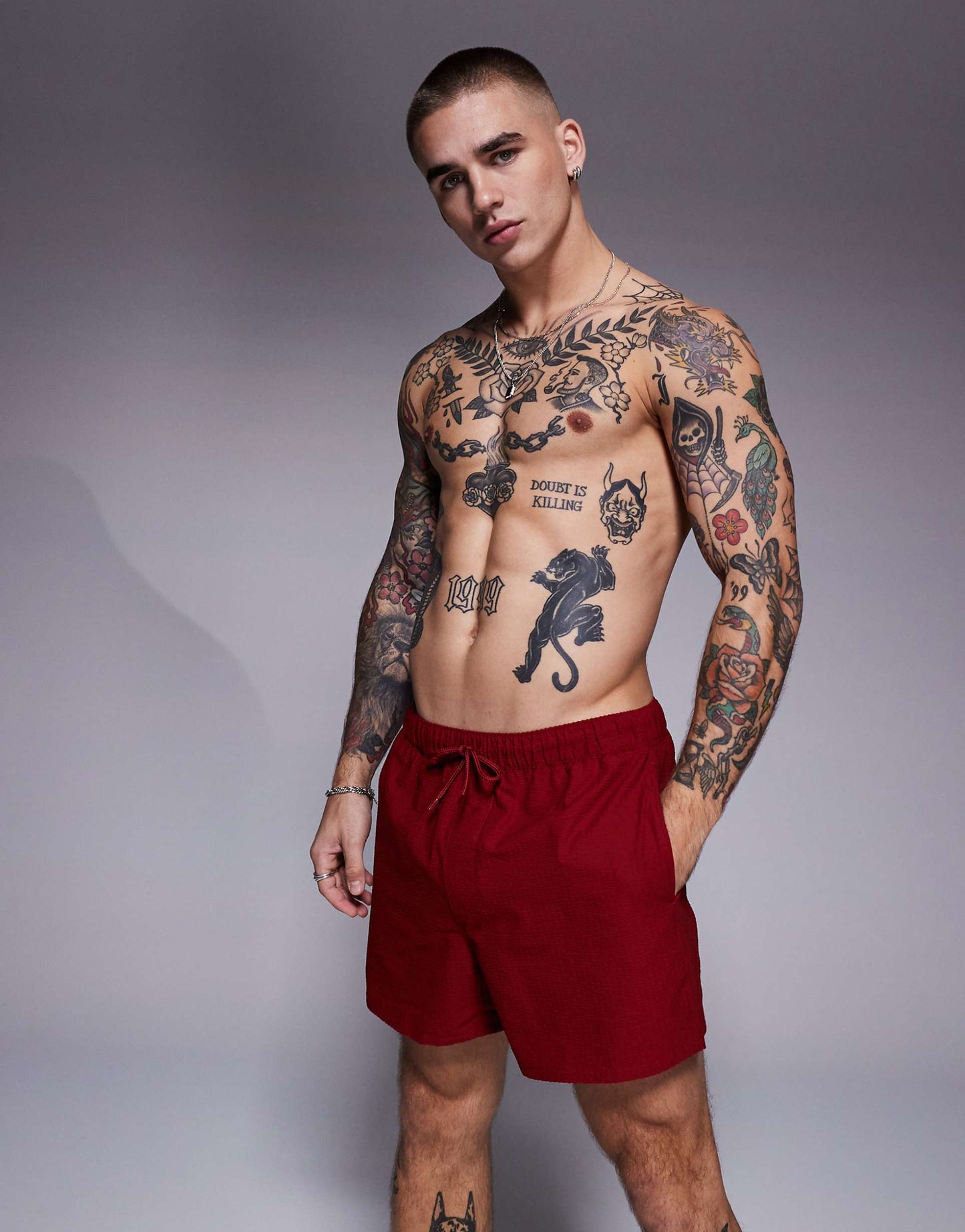 Seersucker Swim Shorts