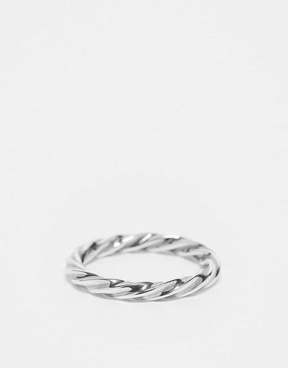 Sterling Silver Rope Ring