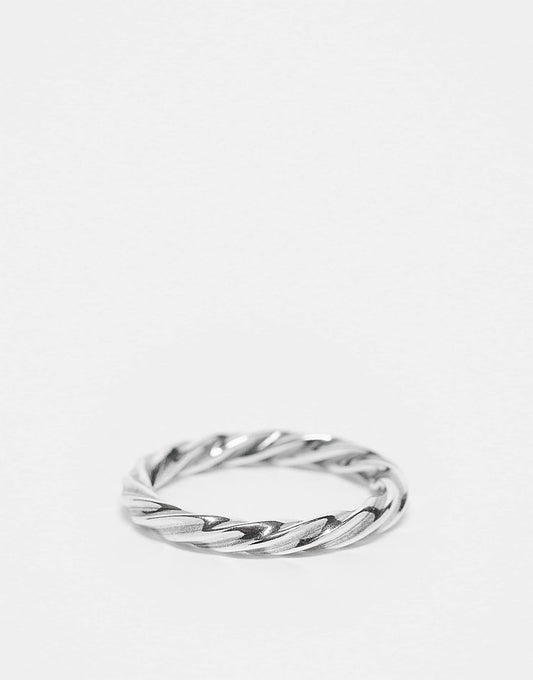 Sterling Silver Rope Ring