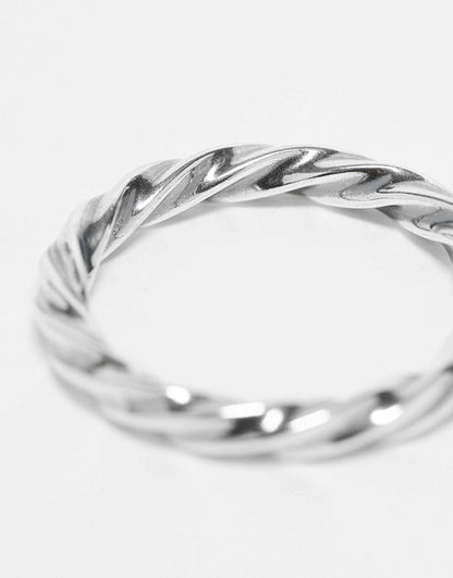 Sterling Silver Rope Ring