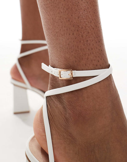 Audry Wide Fit Strappy Block Heeled Sandals