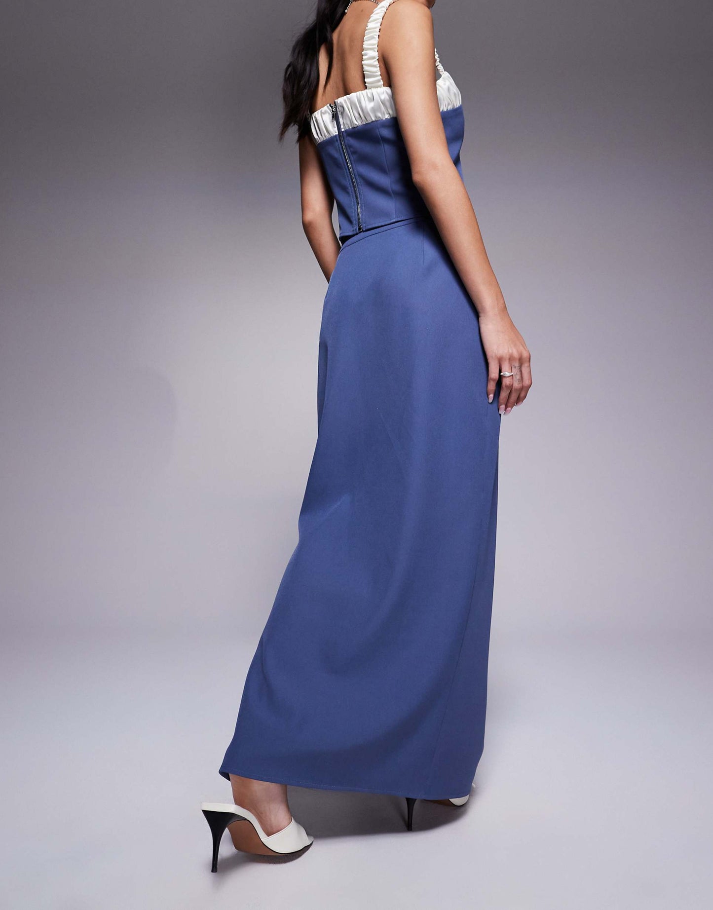 Exclusive Tailored Pocket Detail Side Split Maxi Skirt Co-Ord