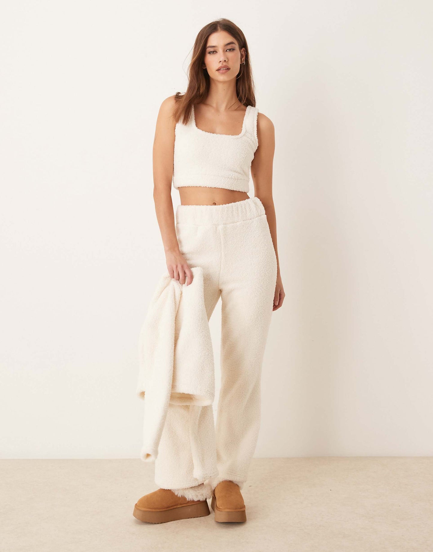 Co-Ord Sherpa Cropped Vest