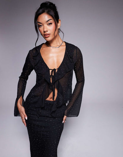 Co-Ord Embellished Chiffon Blouse