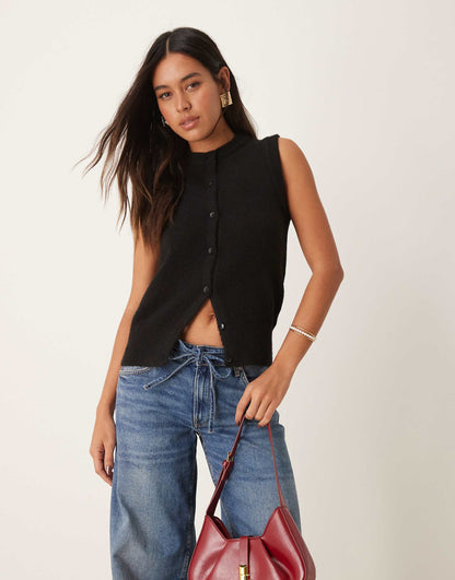 Button Up Knitted Vest