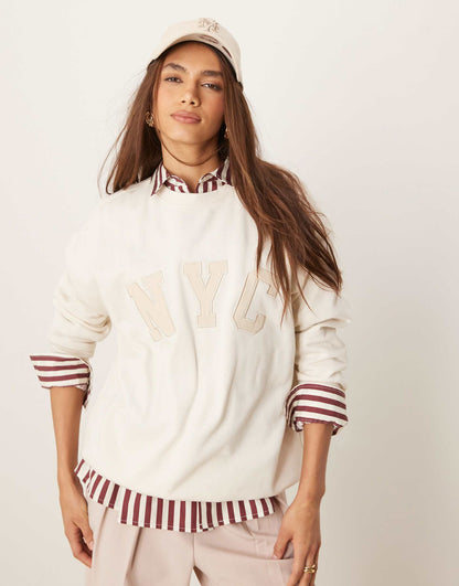Ny Oversized Logo Sweatshirt