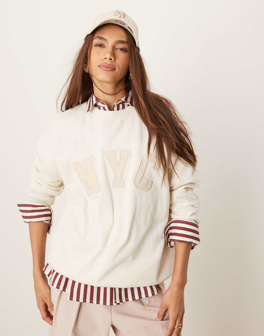 Ny Oversized Logo Sweatshirt