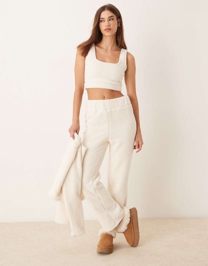 Co-Ord Sherpa Wide Leg Joggers