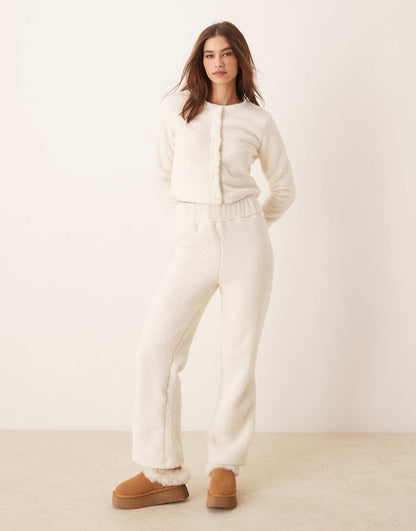 Co-Ord Sherpa Cropped Cardigan