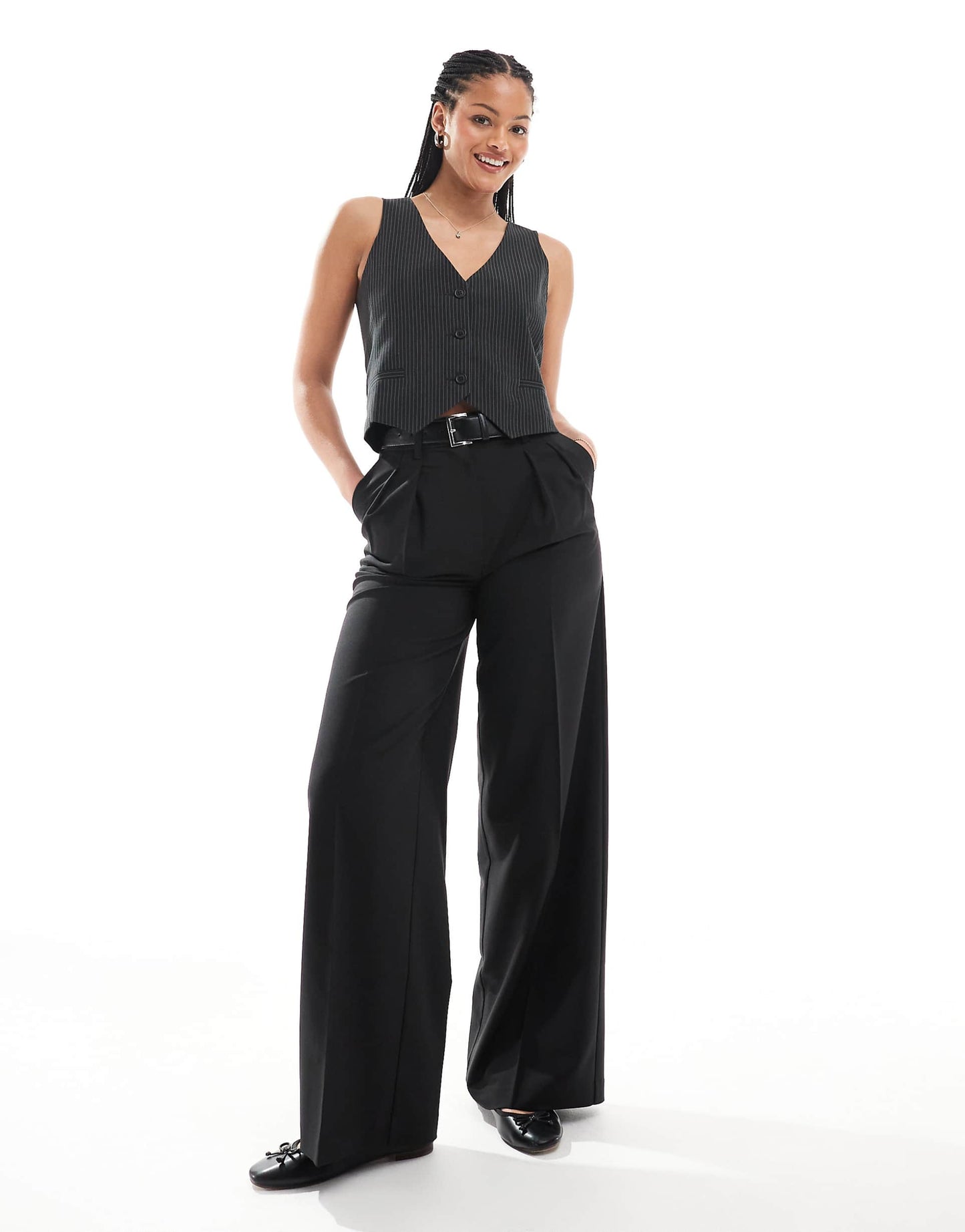 Tall Belted Relaxed Tailored Trouser