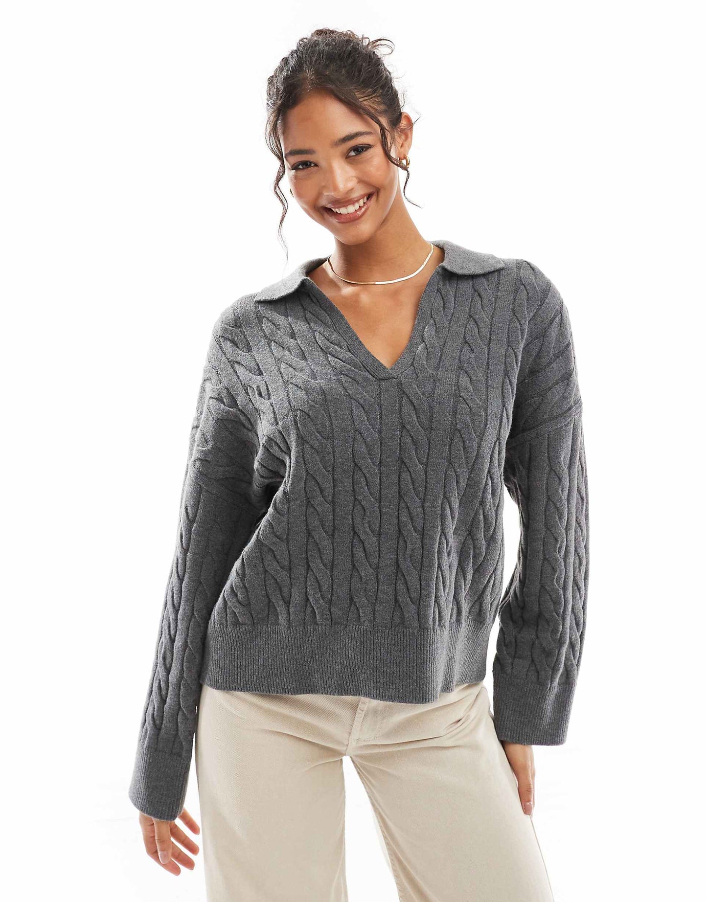 Oversized Cable Knit Jumper