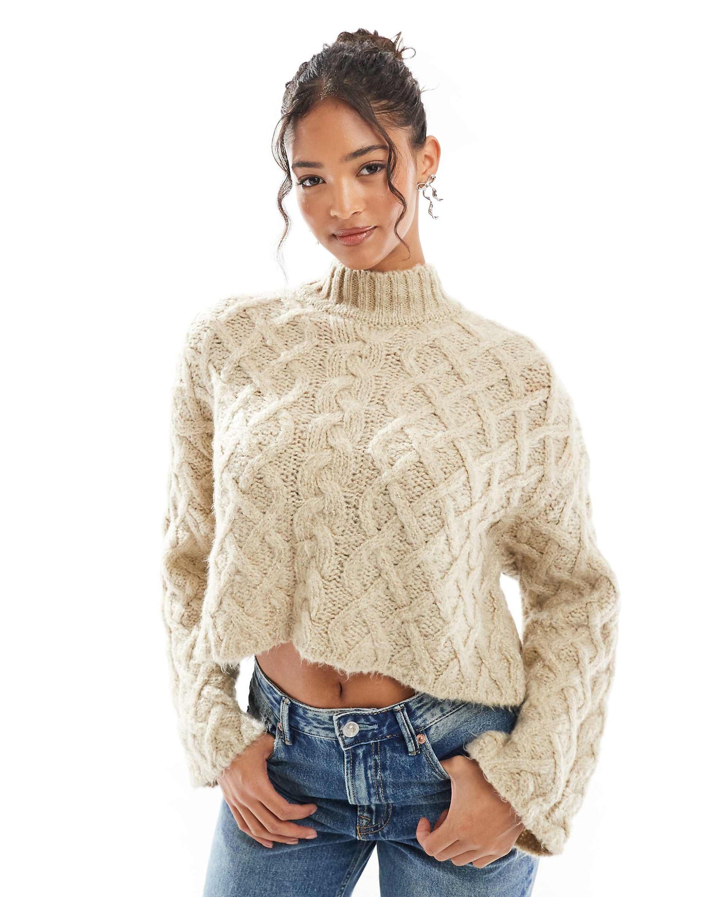 High Neck Chunky Jumper