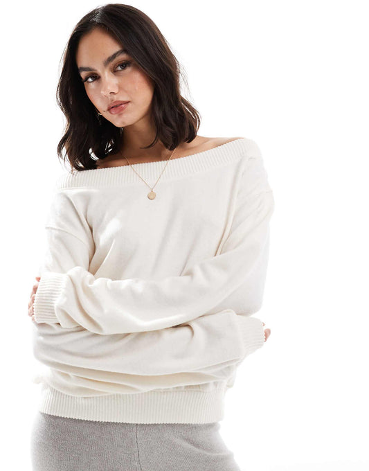 Off The Shoulder Slouchy Sweater