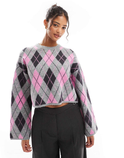 Argyle Round Neck Jumper