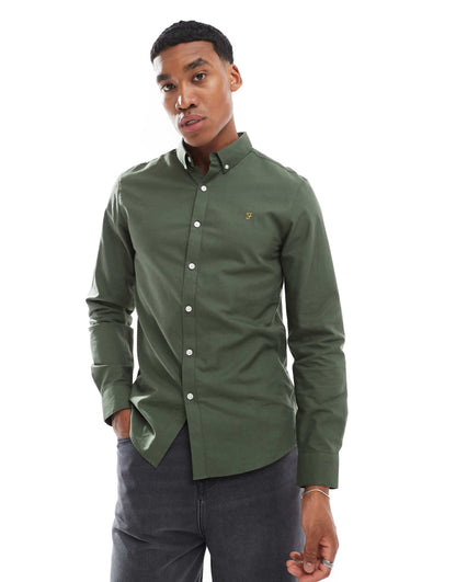 Brewer Slim Fit Long Sleeve Oxford Shirt