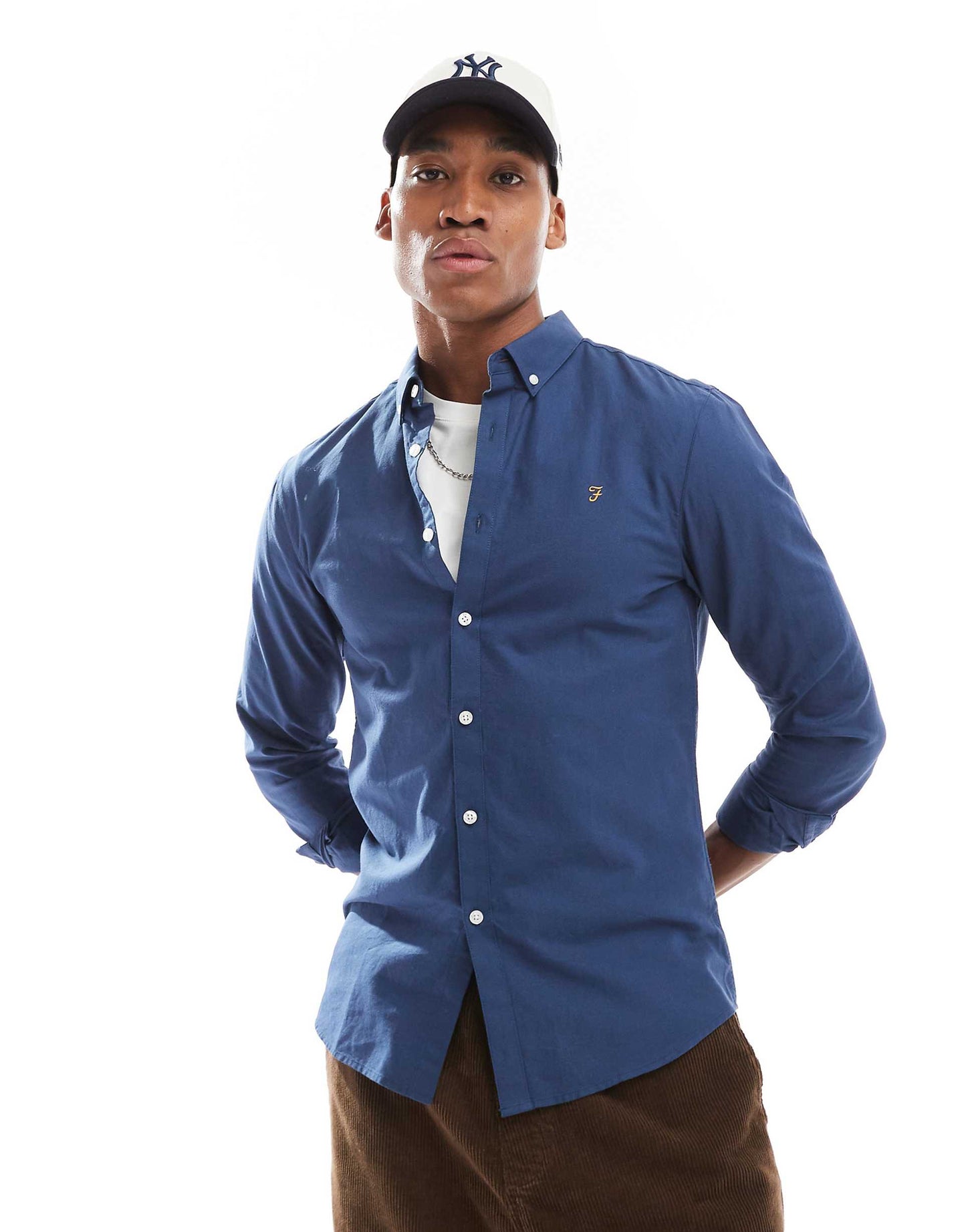 Brewer Slim Fit Long Sleeve Oxford Shirt