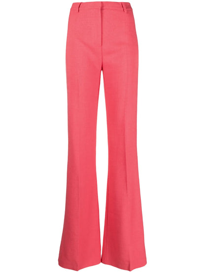 Mid-Rise Flared Trousers