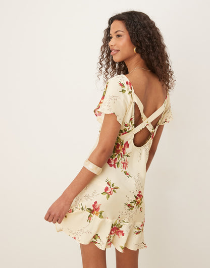 Flutter Sleeve Mini Dress