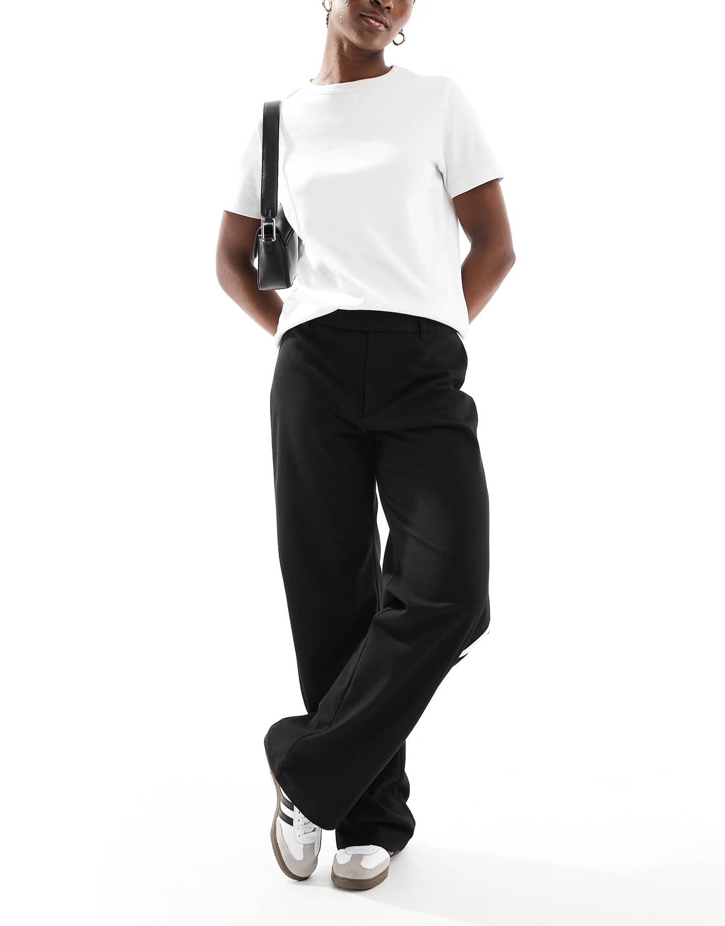 Wide Leg Trouser With Side Stripe Detail