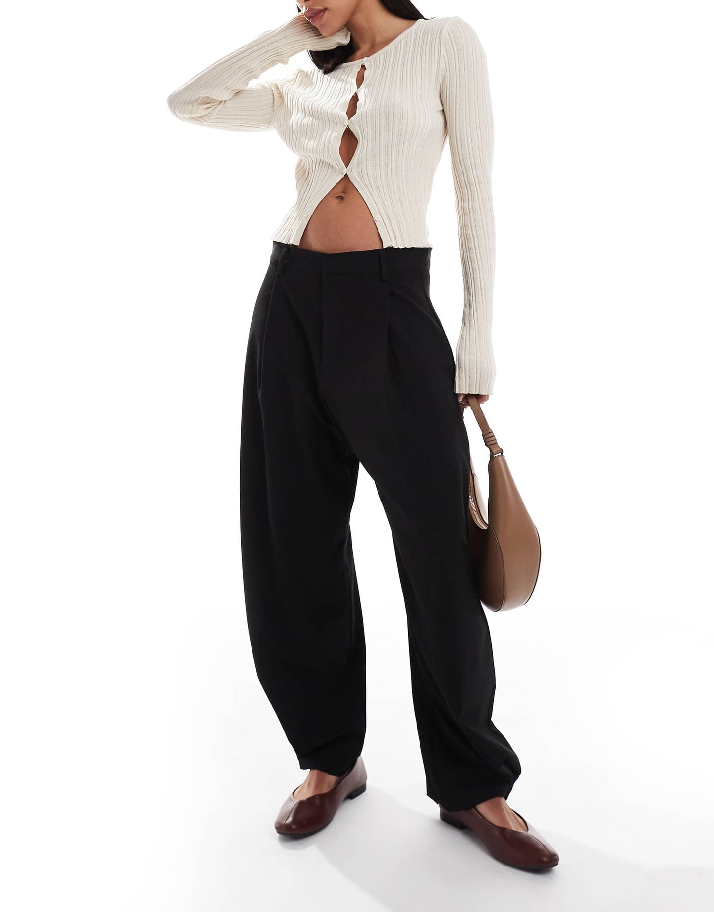 Balloon Leg Tailored Trouser