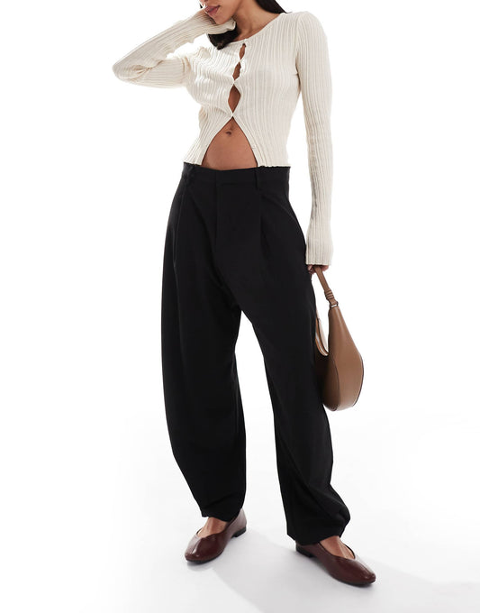 Balloon Leg Tailored Trouser