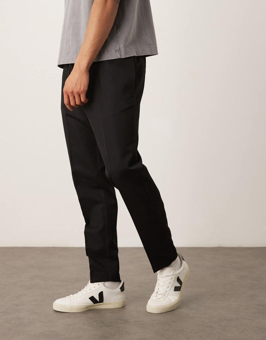 Pull On Smart Tapered Fit Trousers