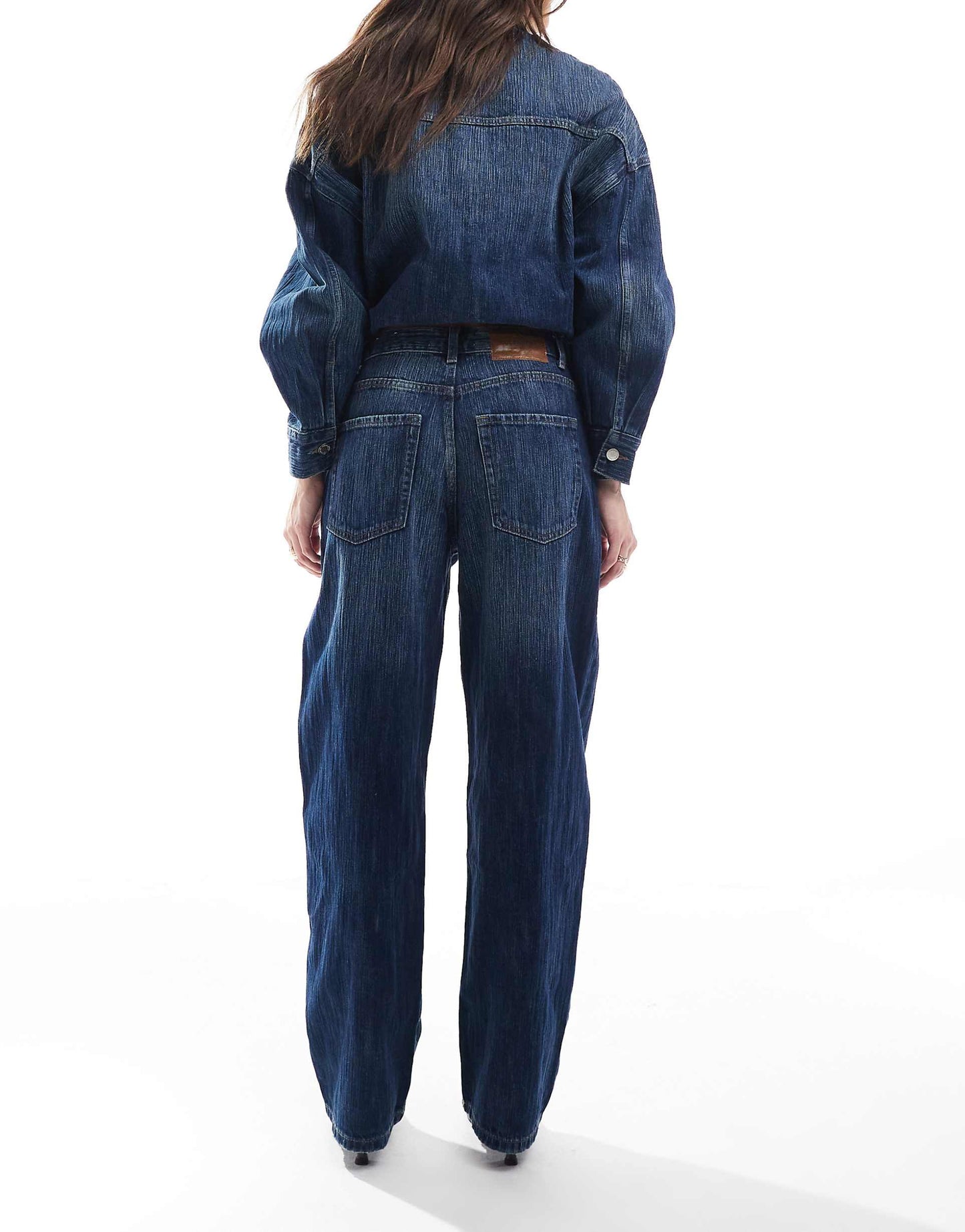 Barrel Leg Jean With Ombre Thread Detail Co-Ord