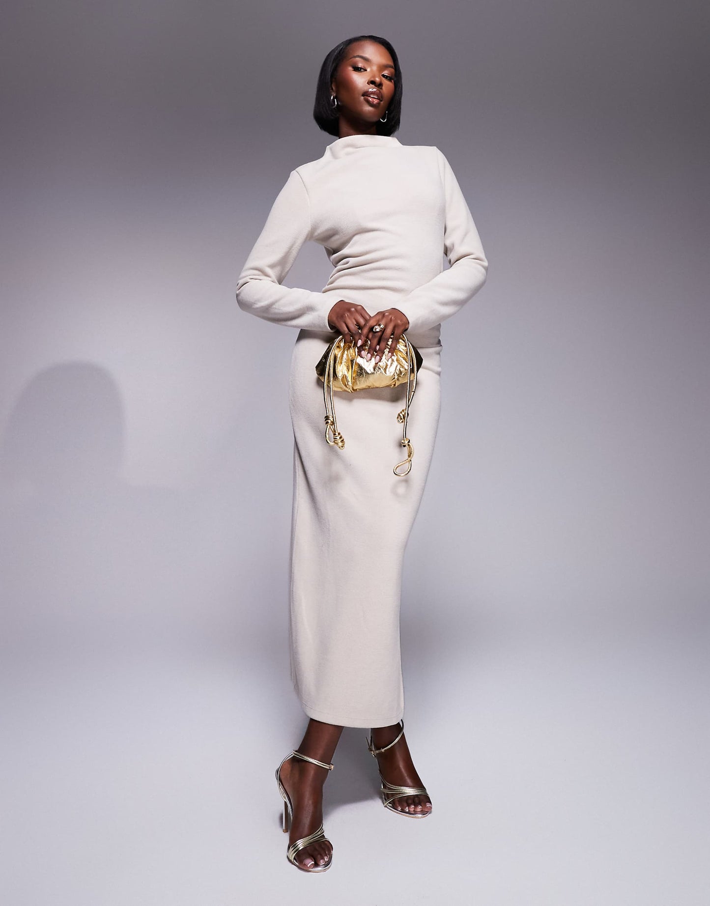 Cosy Ruched Midi Dress
