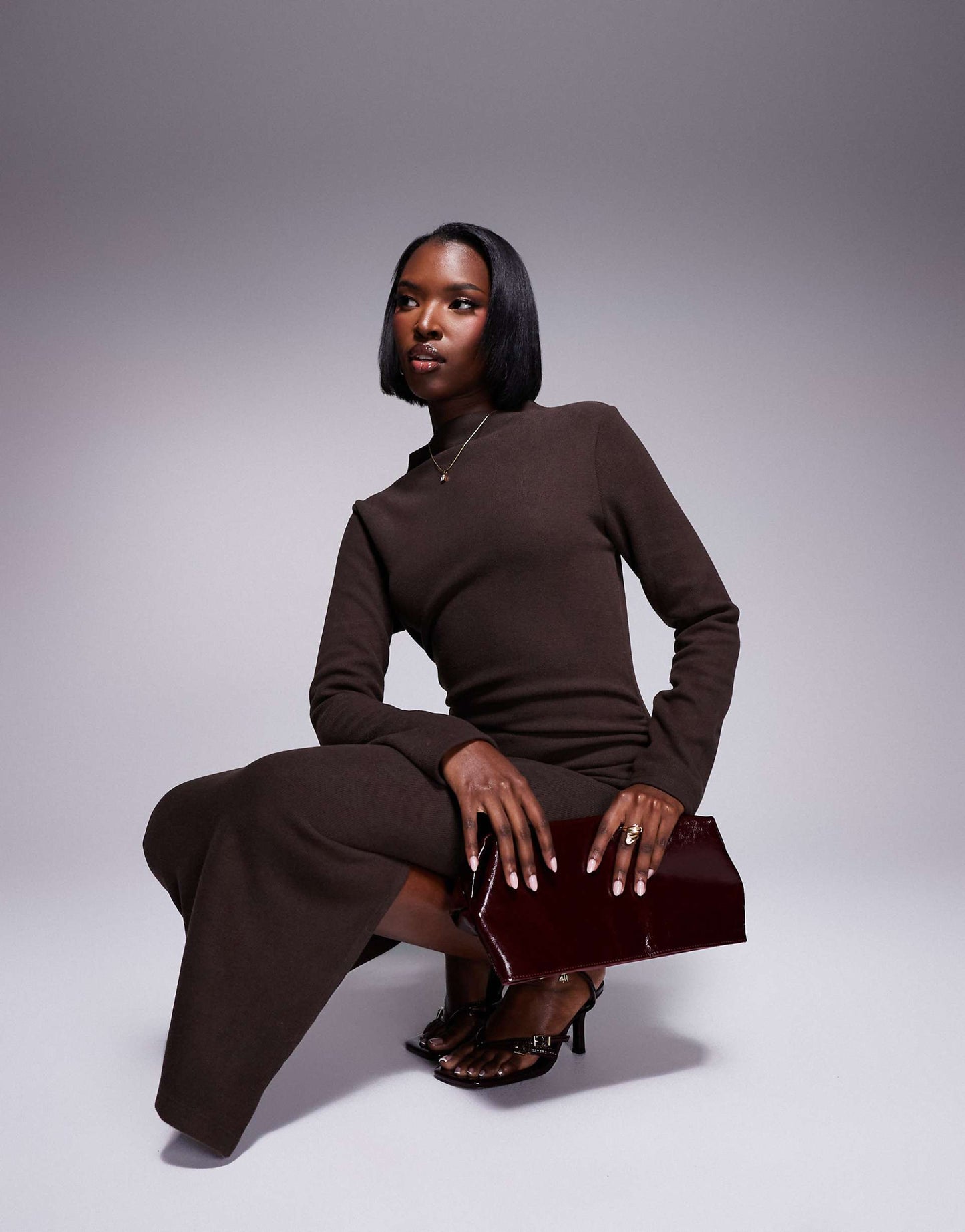 Cosy Ruched Midi Dress