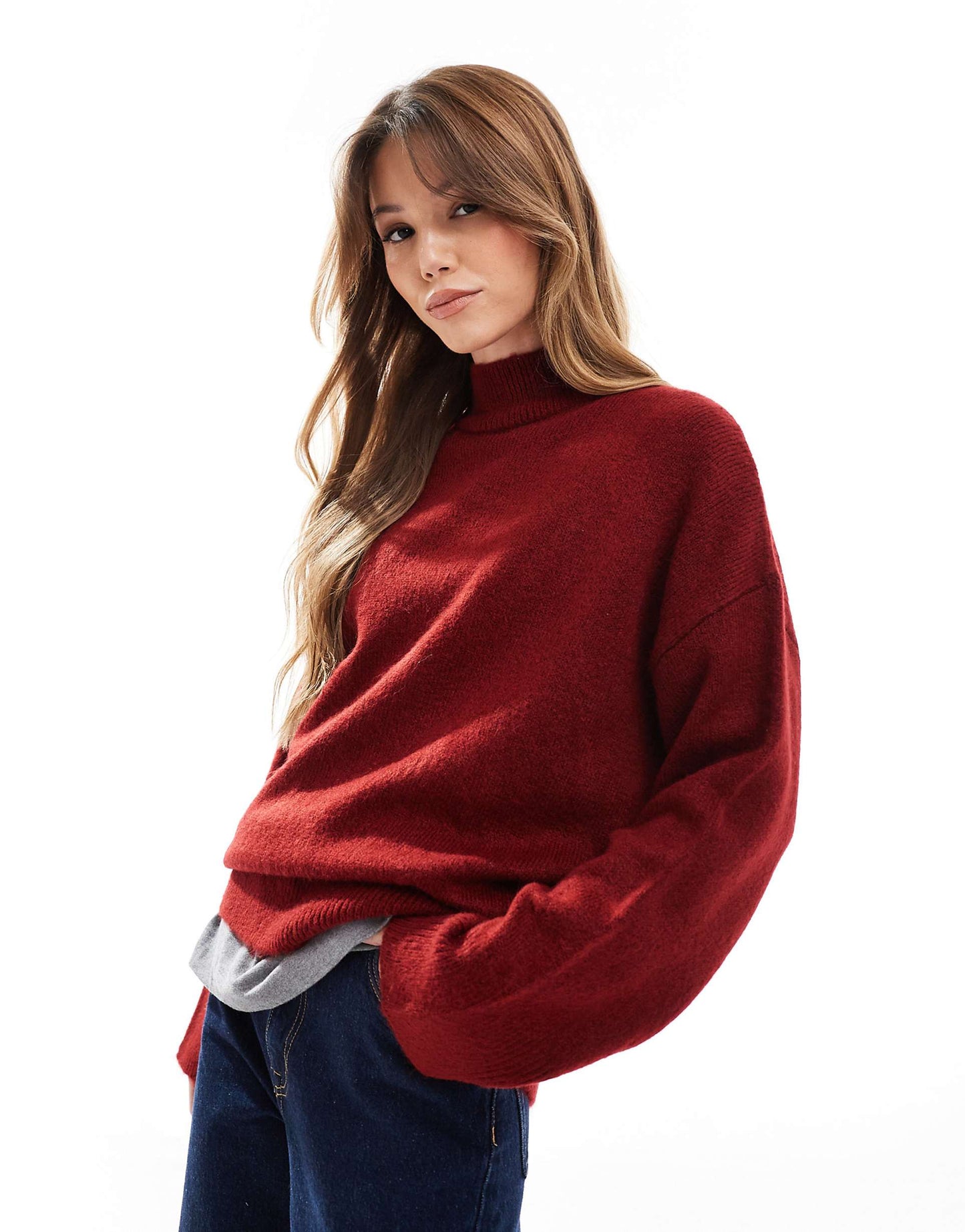 Knitted High Neck Jumper