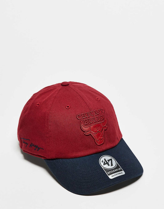 47 Brand X Tommy X Chicago Bulls Mlb Logo Detail Contrast Clean Up Cap