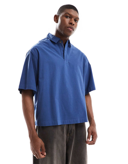 Oversized Overhead Boxy Textured Shirt