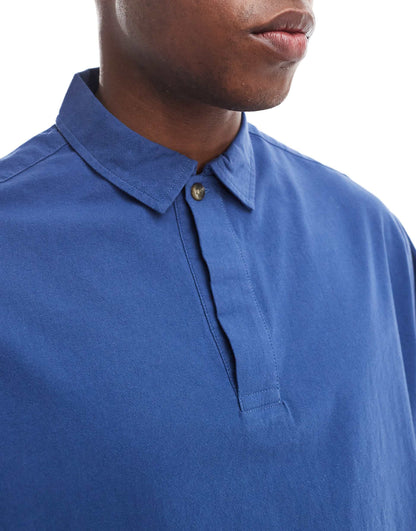 Oversized Overhead Boxy Textured Shirt