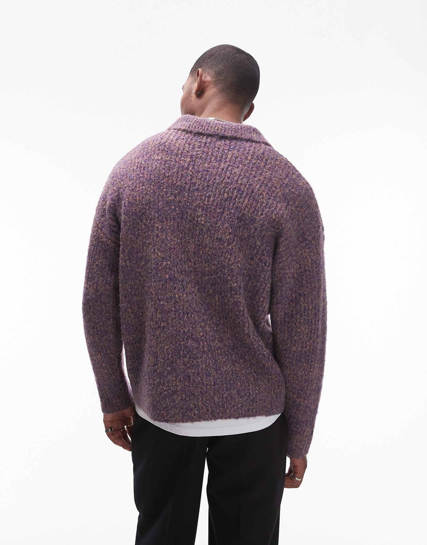 Relaxed Open Collar Jumper