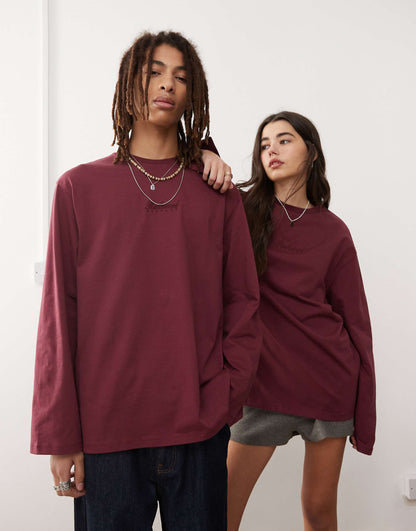 Unisex Oversized Skater Long Sleeve T-Shirt