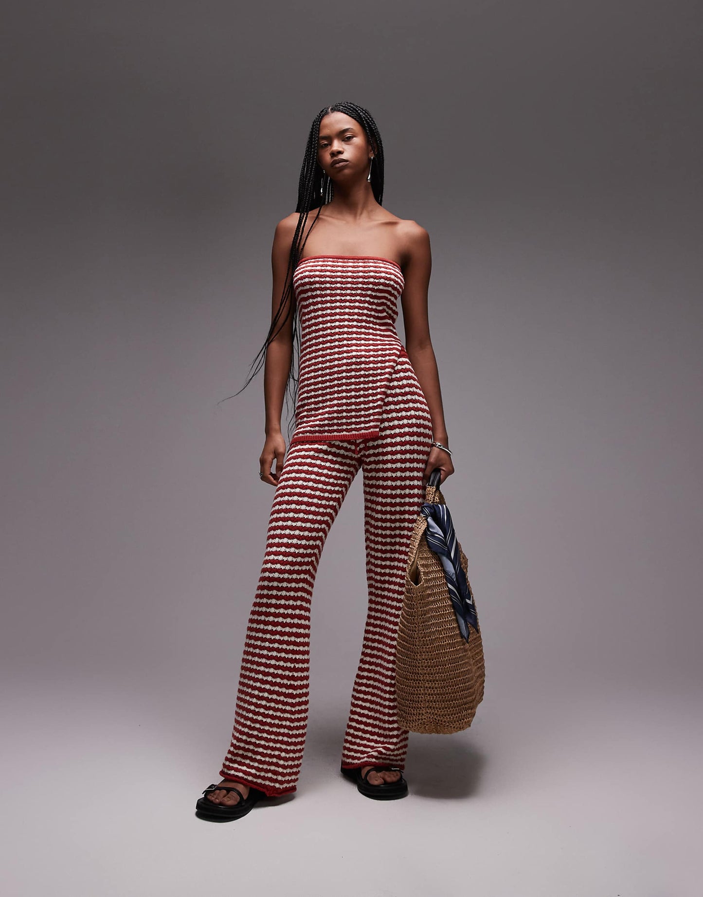 Knitted Stripe Trouser Co-Ord