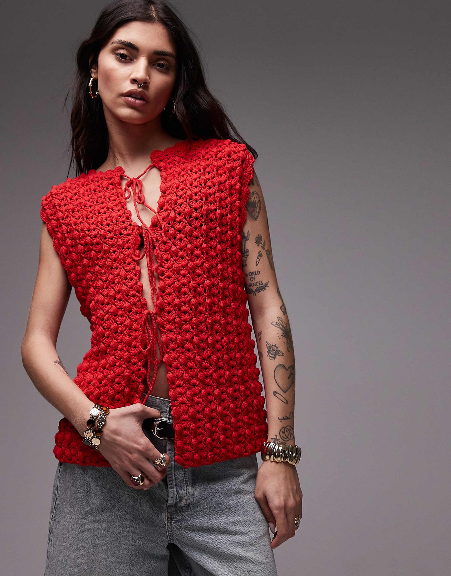 Knitted Premium Hand Knit Tie Vest