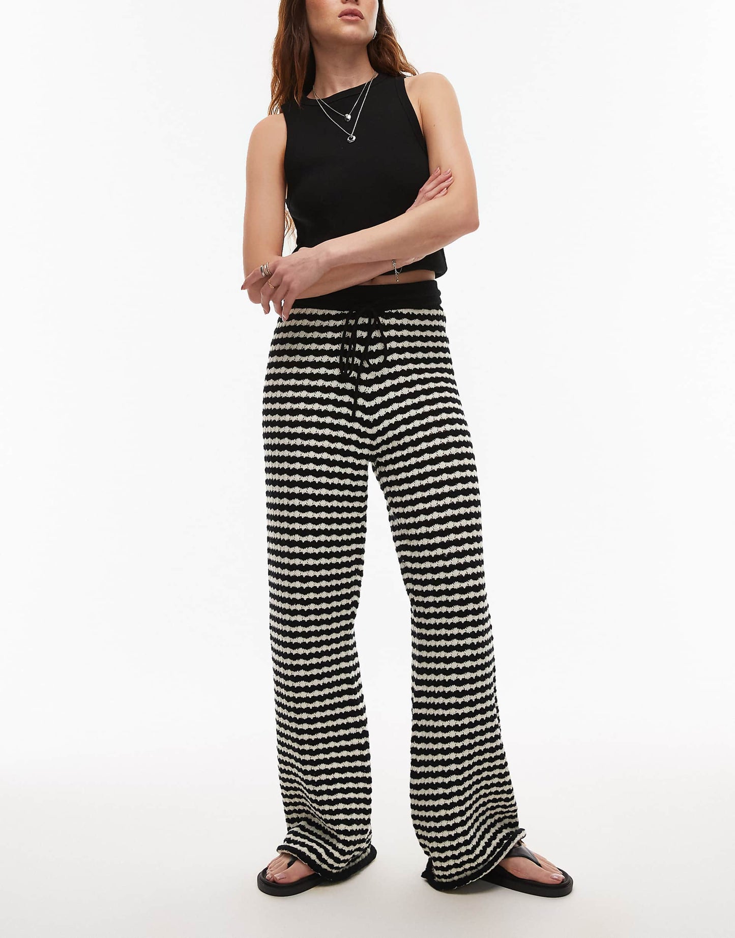 Knitted Stripe Trouser