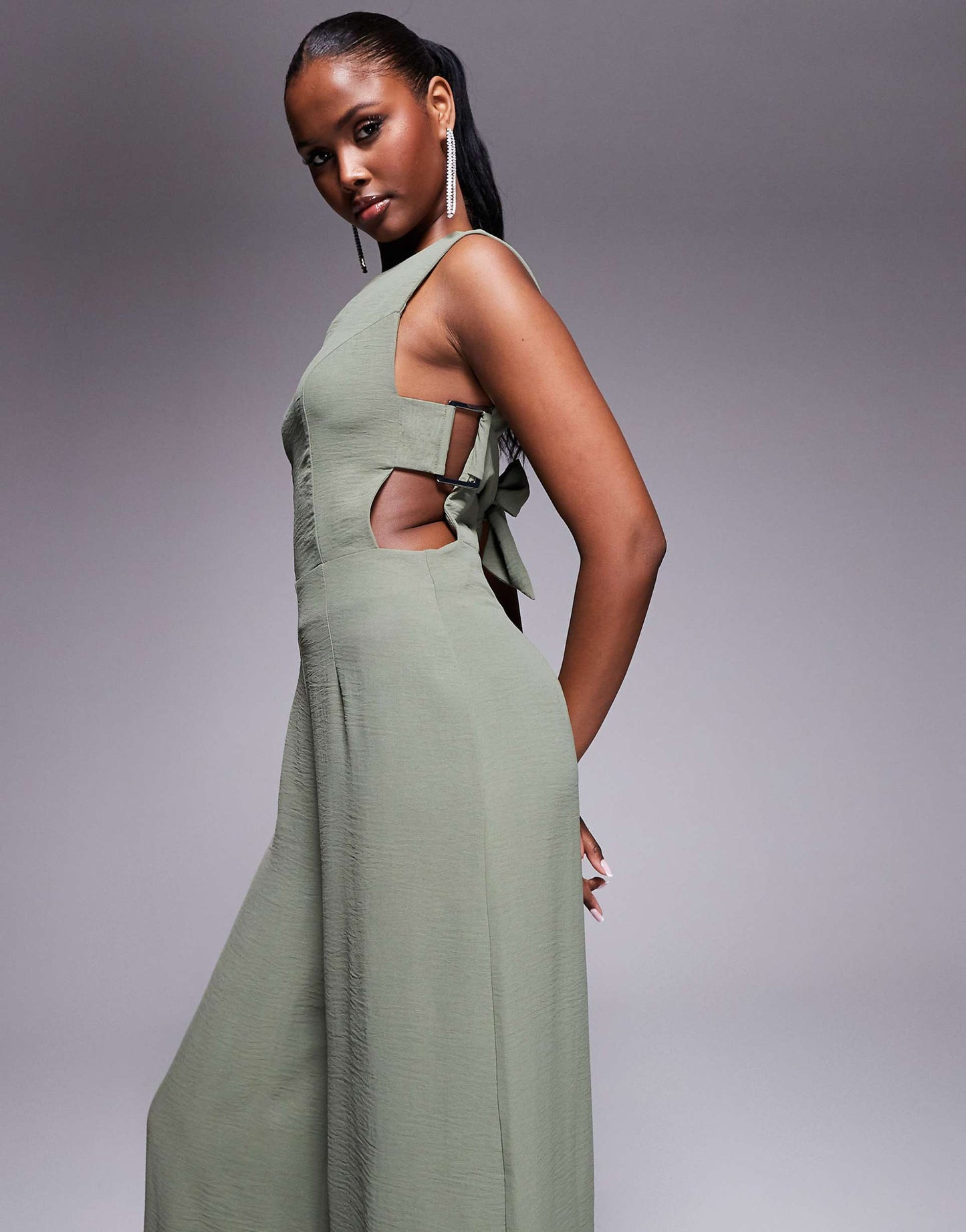 Buckle Detail Wide Leg Jumpsuit