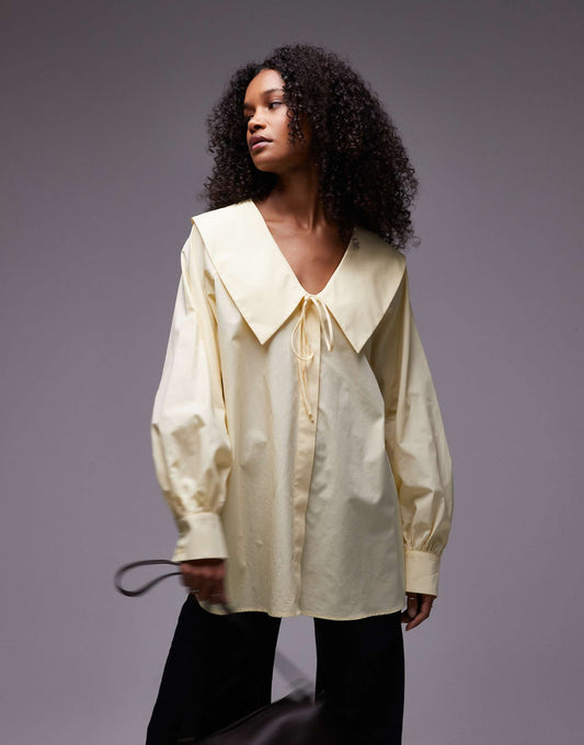 Poplin Femme Collar Shirt
