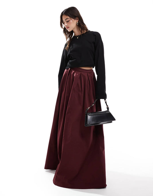 Heavyweight Cotton Circle Maxi Skirt