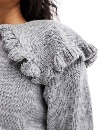 Knitted Jumper With Collar