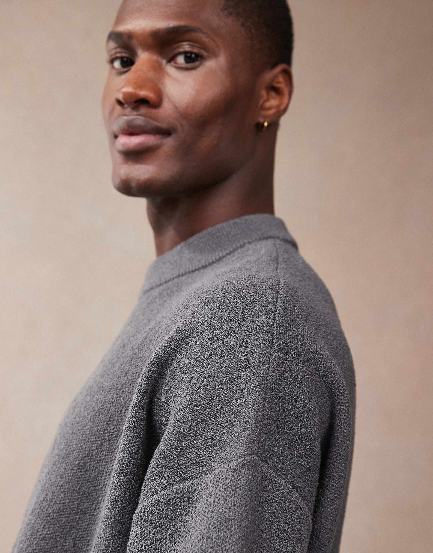 Oversized Boxy Fit Lightweight Textured Knitted T-Shirt