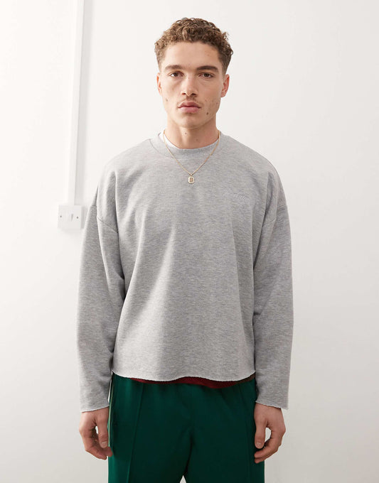 Cropped Boxy Loopback Sweatshirt